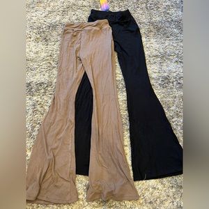 🍁SM New Black/ Brown Flare Leggings
